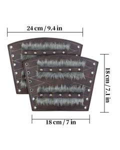 Nordic Viking Barbarian Arm Guards, Medieval Artificial Fur Gauntlets, Vintage Faux Leather Bracers Leather Arm Guards Medieval Bracers Renaissance Armor Gauntlet for Halloween Cosplay