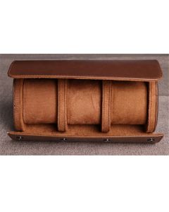 Watch Travel Case for Men Women 3 slot Leather Watch Roll Travel Case Watch Box Storage Organizer and Display Holder for 3 Watches.（oniy box）