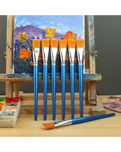 0.78 inch Flat Paint Brushes for Acrylic Painting, 32 Pieces Large Acrylic Paint Brushes Bulk for Acrylic, Watercolor, Oil, Crafts, Face Body Art