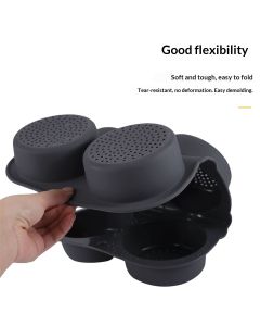 Hamburger Bun Mold, Hamburger Bun Pans for Baking, Burger Bun Pans Nonstick & Heat Resistant,Burger Buns pan, Silicone Homemade Hamburger Bread Mold,6 Cavity Silicone Pans Easy to Release