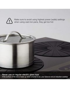 Induction Cooktop Protector - Induction Cooktop Silicone Stove Top Mat - Anti-Slip Mats to Keep Pots Stable and Protect Surfaces from Scratches (Large - 11 Inches)