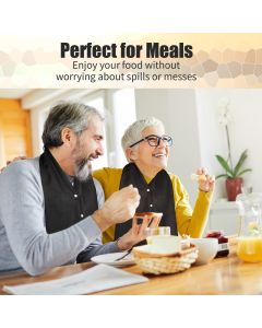 3pcs Adult Bib Scarf Washable and Reusable Dining Clothing Protector Adult Bib for Elderly Senior Citizens Men Women Eating