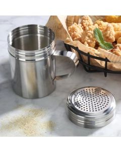 Stainless Steel Dredge Shaker Ideal For Salt, Spice, Sugar, Flour (4, 10 oz) Seasonings Spice Shakers With Holes