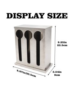 Utensil Dispenser, 3 Compartment Stainless Cutlery Organizer, Plastic Silverware Holder Caddy, Forks Spoons Knives Dispenser, Flatware Organizer for Restaurant Party Buffet Table Kitchen CounterTop