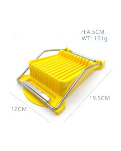 2 PACK Multi-purpose Stainless Steel Wire Boiled Egg Slicer,Cuts 10 Slicers for Luncheon Meat,Cheese,Butter,Banana,Avocados（yellow+white）