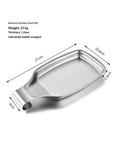 Spoon Rest for Stove Top, Large Stainless Steel Spoon Rest Heavy Duty Holder for Kitchen, Spatula Ladle, Brush and Other Cooking Utensils