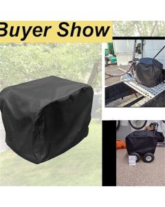 Generator Cover Waterproof, Heavy Duty Thicken 600D Polyester with Elastic Drawstring, Weather/UV Resistant Generator Cover for Universal Portable Generators Watt (black 52*27*32CM)