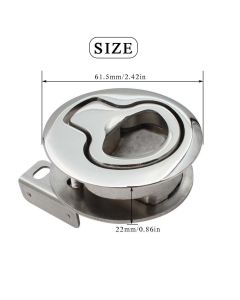 Boat Latches Marine Boat Latches Stainless Steel 2", 1Pcs Latch Hatch Round Pull Marine Boat Flush Pull Hatch Latch Suitable for Boats, Yachts, Car, Trailer