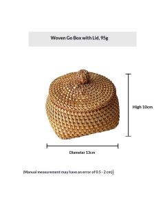 Ordinary rural rattan covered storage box, multi-purpose willow tray, square, handmade, Bohemian style