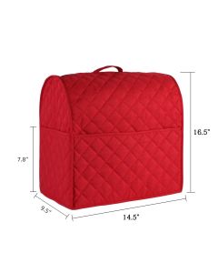 Stand Mixer Dust Proof Cover, Kitchen Mixer Accessories with Pockets and Handle, Waterproof(Red)