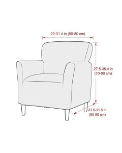 Stretch Chair Covers Banquet Armchair Slipcovers Knitted Armchair Sofa Covers Chair Slipcover Anti-Slip Furniture Protector for Living Room Friendly for Kids Pets (Black)