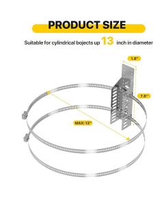 Universal Expansion Tank Water Heater Wall Mounting Bracket with stainless steel strap for adjustable water tank support