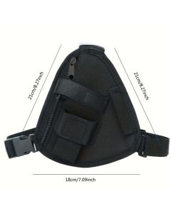 Chest Rig Bag Adjustable, Walkie Talkie Portable Vest Chest Bag Pouch Black with Adjustable Strap Chest Bag for Men Women Night Running Exercise Hiking（black）