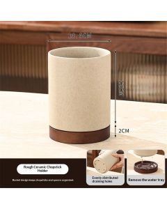 Large Utensil Crock, Ceramic Cooking Utensil Organizer with Countertop-Protection Cork Bottom for Farmhouse Kitchen Decor Christmas Thanksgiving Gift