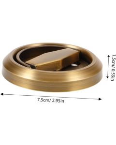 2pcs  Recessed Door Handles, Round Flush Pulls Stainless Steel Furniture Locks Hidden Embedded Fireproof Door Furniture (yellow)