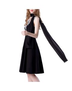 Women's Scarf Shawls and Wraps for Evening Dress Wedding Party Bridal Scarves chiffon scarf（black）
