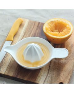 Ceramic Lemon Juicer Reamer Manual Citrus Lime Hand Squeezer Bowl with Handle and Pour Spout, Handheld, Easy to Use and Clean