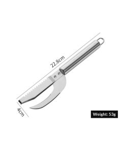 2pcs Fish Scales Scraping Tool, Multifunction Stainless Steel Fish Scale Knife Fish Cleaning Kit,Fish Scale Remover for Home Market Restaurant Use