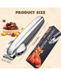 Chestnut Open Clip, Stainless Steel Chestnut Cutter Tool, Kitchen Peeler Clip for Chestnuts, Nut Opener Nut Knife for Pecan Cracker (Classic/2pcs)