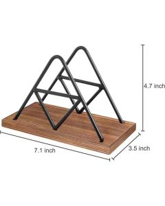 Napkin Holder for Table, Napkin Dispenser with Black Metal Wire for Modern Farmhouse Decor Restaurant Kitchen Decor