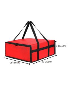 50*50*20.5cm RED Pizza Carrier Insulated Bags Large for Deliveries, Insulated Pizza Carrier Delivery Bag Food Bag for Personal and Professional Use