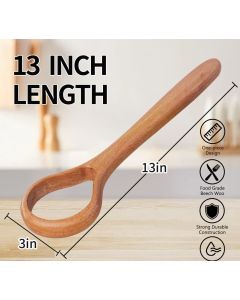 13Inch Wooden  Dough Whisk Sourdough Whisk Dough Mixer Bread Whisking Tool for Mixing Sourdough Bread Baking Supplies for Pastries, Egg, Pizza(2 Pcs)