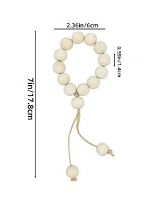 Handmade Napkin Ring with Wood Beads & Jute Twine - Affordable Rustic Wooden Napkin Ring Holder for Table Decoration | Boho Style Farmhouse Napkin Rings | Napkin Rings Set of 6