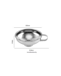 Stainless Steel Wide Mouth Funnel Rust Resistant Canning Funnel Kitchen Cooking Jars Funnel with Handle for Liquids and Solids (small size)