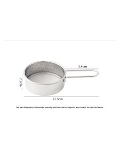 2pcs Small Strainer, Flour Colander Mini Small Flour Sifter for Baking Powder Sugar Coffee Pastas Tea,  Stainless Steel Food Strainer Mini Sifter with Handle