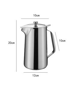 1.8L Stainless Steel Pitcher with Lid, Large Capacity, 201 Stainless Steel, Iced Tea Pitcher for Coffee, Juice and Homemade Beverages