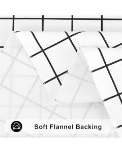 Rectangular checkered tablecloth PEVA for kitchen dining, picnic and camping, wrinkle free and washable tablecloth, black+white, 137*90cm