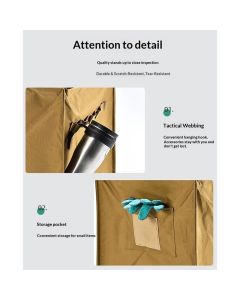 Throw Line Cube Bag - Easy Folding Arborist Throw Line Storage Portable Climbing Rope Organizer Box for Tree Work Outdoor Rope Accessories, khaki