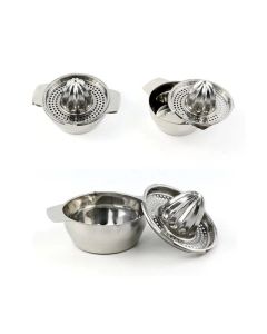 Citrus Juicer for Orange, Lemon, Grapefruit, Lime,Stainless Steel, Store and Clean,Dishwasher Safe（silvery）