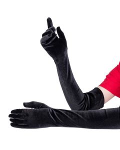 A pair of Women's Elegant Chic Satin Gloves, 21" Elbow Length Satin Long Gloves for Women Costume Accessories Flapper Evening Dress Gloves