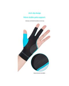 A pair of Professional Billiard Gloves-Left and Right in Different Size, Sport Glove Fits for Men Women (blue)