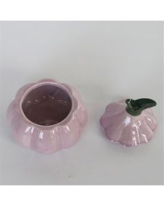 Garlic Keeper for Counter, with Lid GarlicSaver,Garlic Holder Storage Container toKeep,Sugar Salt Pot Seasoning Canister (purple)
