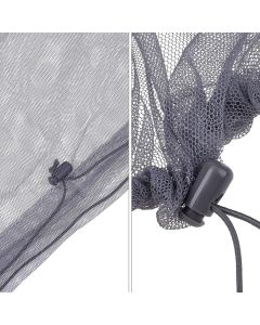 4 Pack Ultra Large Mosquito Net 18x18 Inches Mosquito Head Net Oversized Insect Netting Bug Fits Most Hats for Gardening Hiking Fishing Traveling(Black)