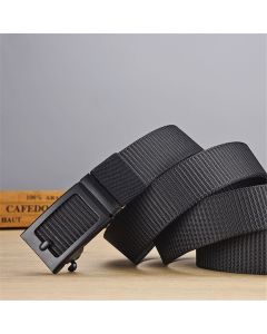 Men's Ratchet Belt - Nylon Web Work Belt with Automatic Buckle, Adjustable for Jeans, Pants, Golf, and Everyday Use