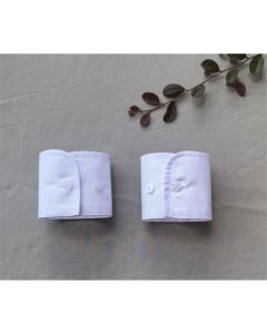 2 Pair Wrist Cuffs for Women Detachable Shirt False Sleeves Fake Hand Sleeves Garment Decorated Accessories for Suit Blouse Coat White