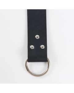 Medieval minimalist Leather Belt - Leather Belt with O Ring Reenactment for Men Women, Halloween Cosplay Black