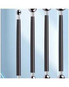 2 set DIY Cake tools, 4Pcs Ball Baking Fondant Cake Tools Stainless Steel Head Pen for Sugar Flower（black）