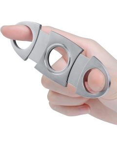Cigar Cutter Set (6 Pack), Guillotine Double Blade, Cigar Accessories for Men, Stainless Steel Smoking Accessories Tool, Portable Sharp Clean Cut - Silver