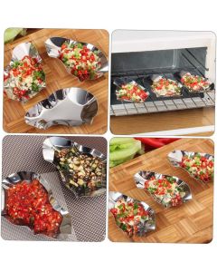 12pcs Stainless Steel Oyster Shells Oyster, Grilling Shells for Cooking Oysters Shrimp Scallops Clams