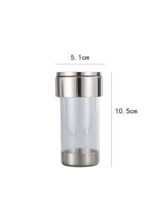 2 pack Mesh Shaker or Salt Shaker, Stainless Steel Salt Dispenser, Clear Acrylic Seasoning Fine Mesh Shaker with Rotating Cover, 4.23 Ounces (120 Milliliter)
