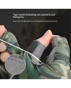 Fishing Gloves Gloves UV Protection Fingerless Gloves Men Women for Outdoor, Kayaking, Rowing, Paddling, Canoeing, Hunting（green）