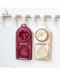 Red Generic 1pcs Egg Slicer Vertical Cut Cutter Flower Type 2In1 Boiled Egg Slicer