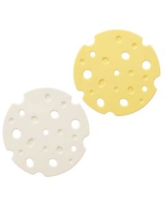 2‑Pack off white round Silicone Trivet Mat, Heat Resistant Non Slip, 6.3x6.3x0.4 Inches, Kitchen Table Protector for Bowls Plates Cups