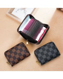 Blue Anti-Magnetic Card Wallet, Creative Multi-Slot Large Capacity Card Holder for Bank Cards, ID, Driver Licence & Business Cards