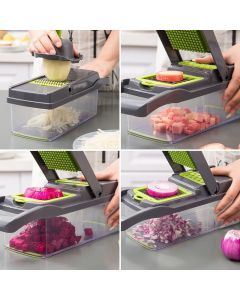 16-in-1 Vegetable Chopper (11 Blades+Square Tool)