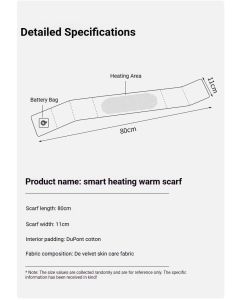 USB Graphene Heated Neck Warmer Deep Blue-Gift Box Edition